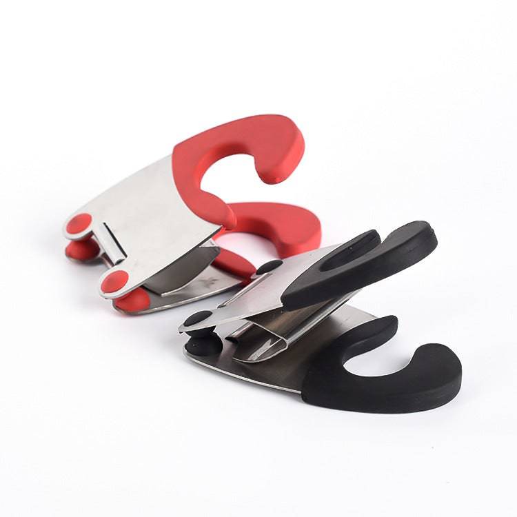 Eprolo stainless steel pot clips and spoon clips for kitchen, durable metal kitchen gadgets for cookware and utensil organization