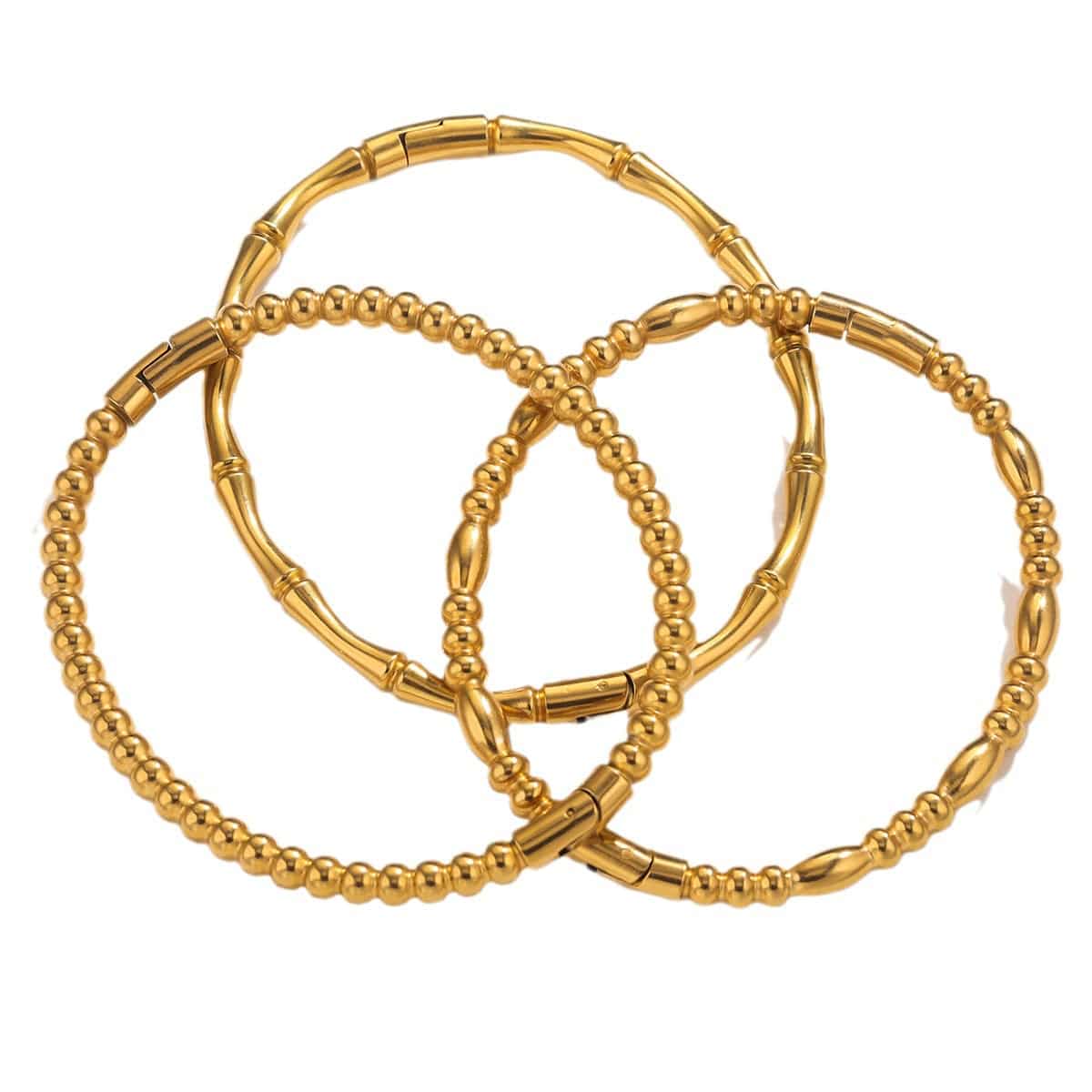 Eprolo fashion bamboo titanium steel bracelet for women, summer cold style niche jewelry with retro stainless steel bamboo design