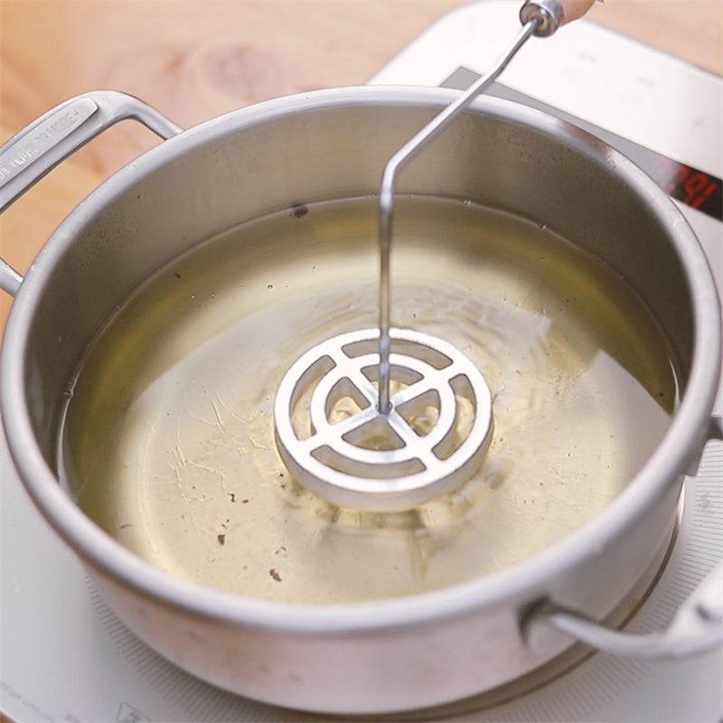 Eprolo baking tools aluminum alloy frying mould, kitchen gadget for making fried pastries or snacks, shown on a clean surface.