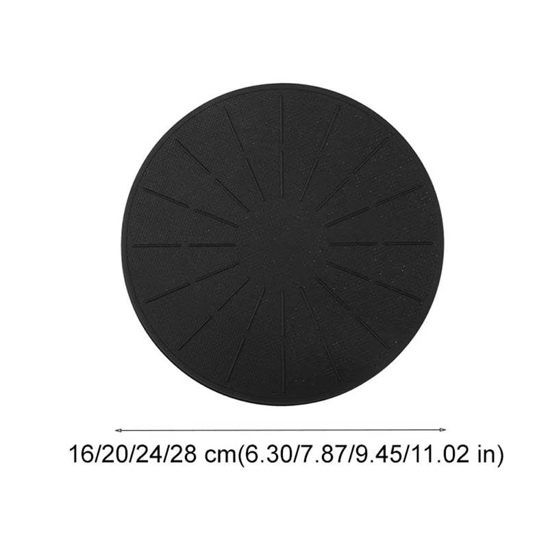 Eprolo heat resistant round silicone fiberglass induction cooker mat with non-slip, scratch-proof surface for kitchen protection.