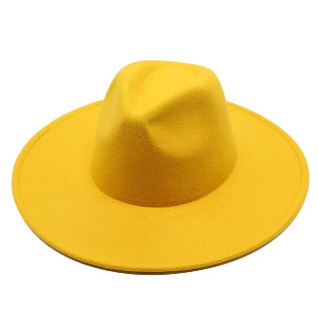 Black and white wool wide brim fedora hat by eprolo featuring a crushable winter design for men and women.