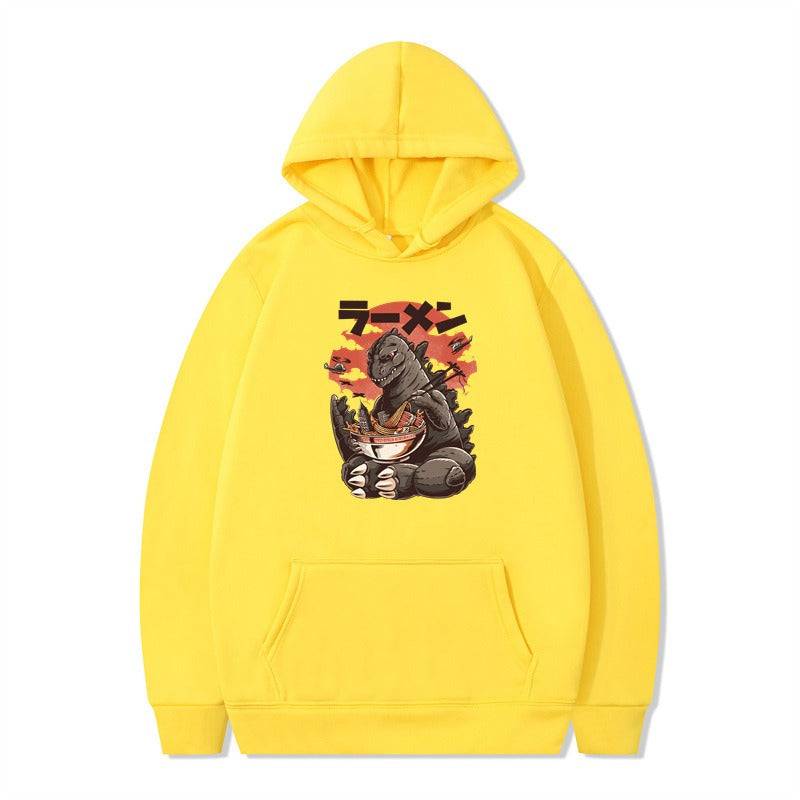 Cartoon printed men's and women's autumn and winter hoodie with hat by eprolo, featuring colorful character designs and cozy fabric