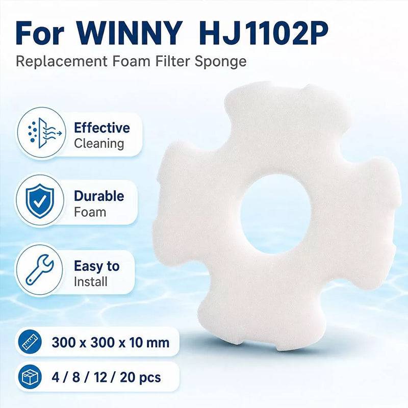 Eprolo compatible high-absorption pool filter media for WINNY HJ1102-P robotic pool cleaner, showing the filter media's texture and design.