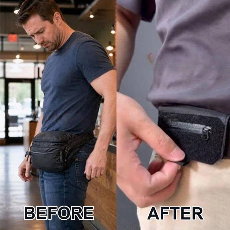eprolo tactical EDC belt loop wallet with discrete anti-theft pouch for passport and valuables, lightweight daily carry organizer