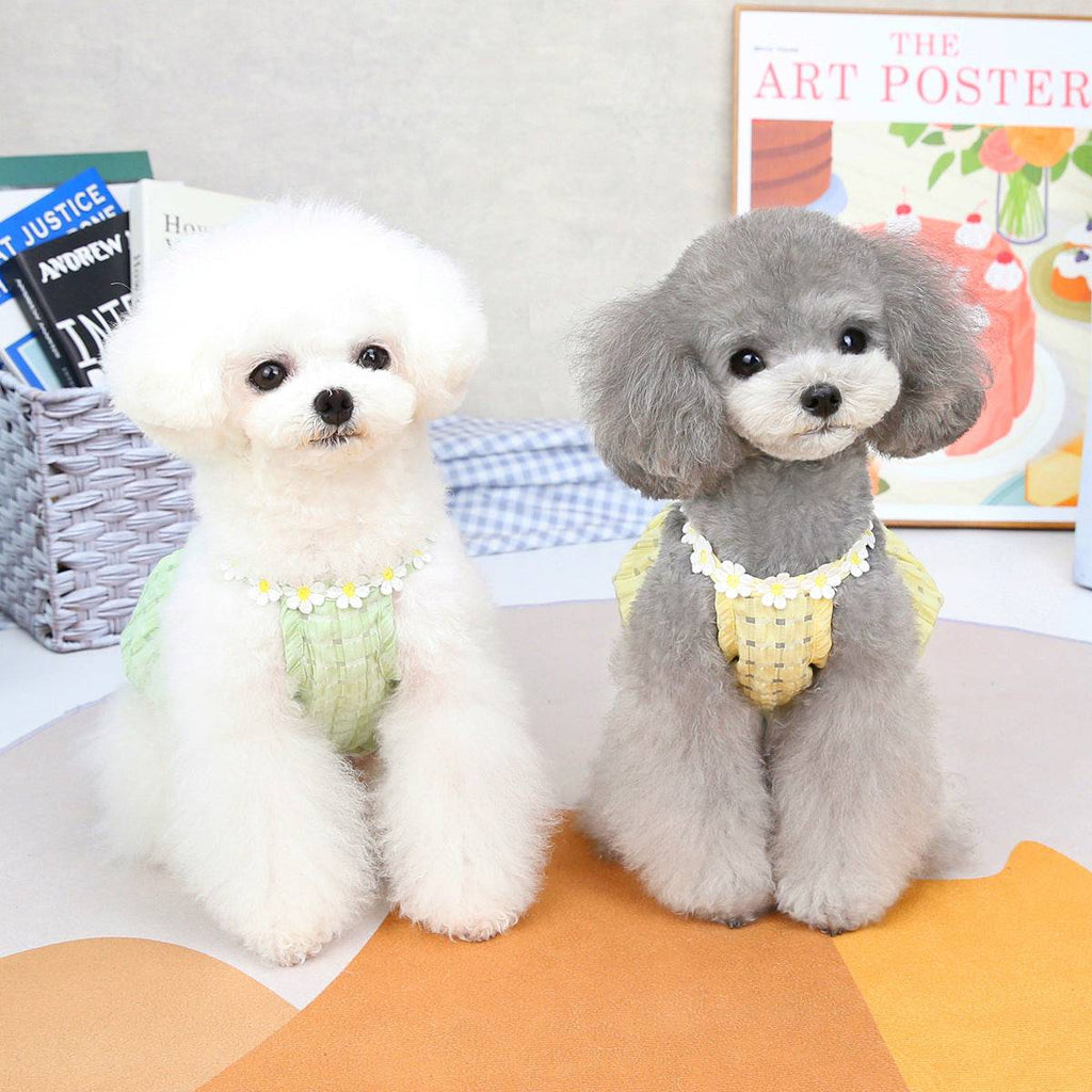 Eprolo small dog spring and summer pet clothes with lightweight fabric and colorful design, ideal for small dogs during warm weather.