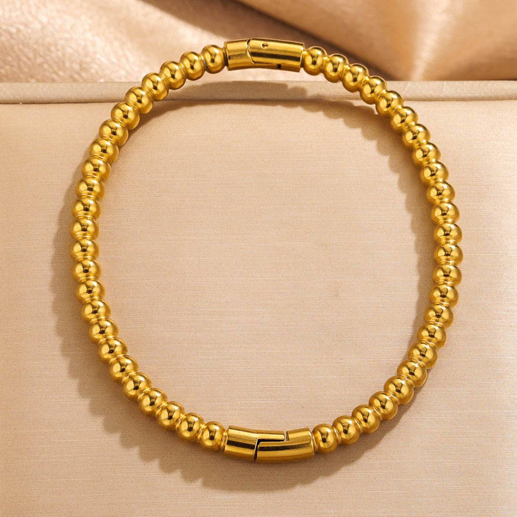 Fashion bamboo titanium steel bracelet for women, summer niche cold style, retro stainless steel jewelry by eprolo.