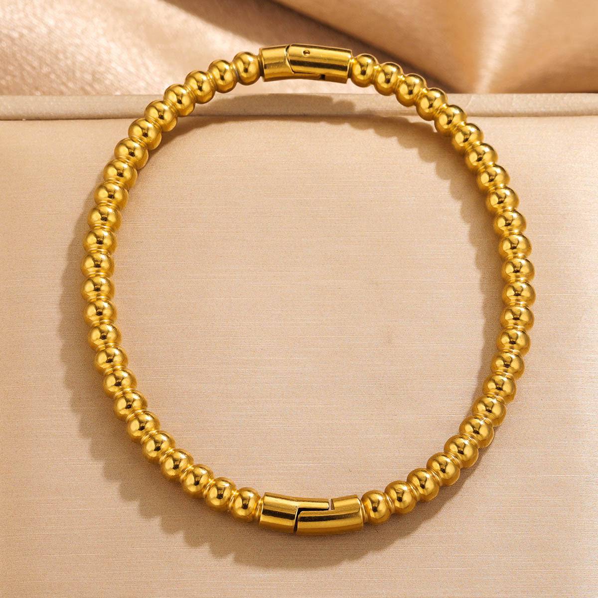 Fashion bamboo titanium steel bracelet for women, summer niche cold style, retro stainless steel jewelry by eprolo.