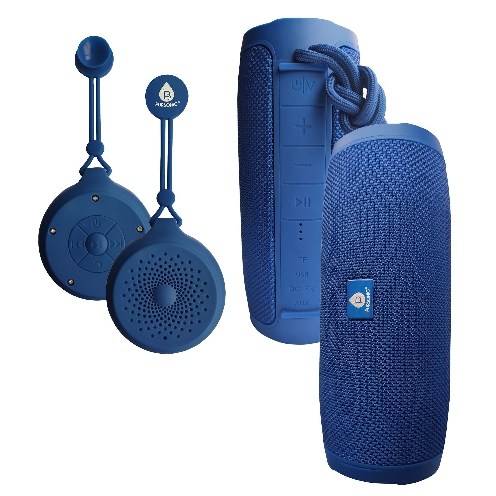 Pursonic waterproof wireless speaker with 360° high-resolution sound, portable and suitable for outdoor or indoor use.