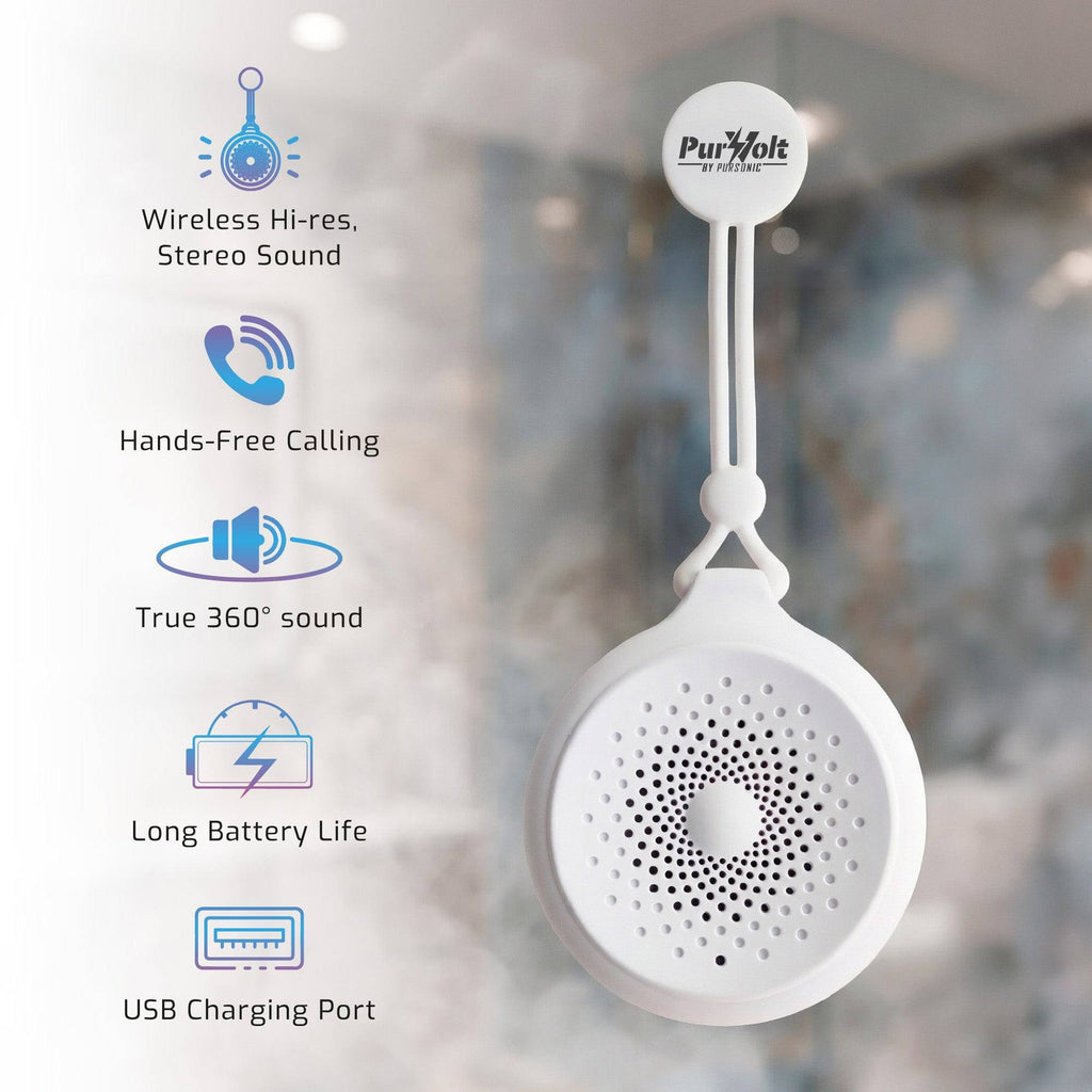 Pursonic Peak wireless speaker and waterproof wireless speaker bundle with 360° Hi-Res sound, portable and ideal for outdoor use