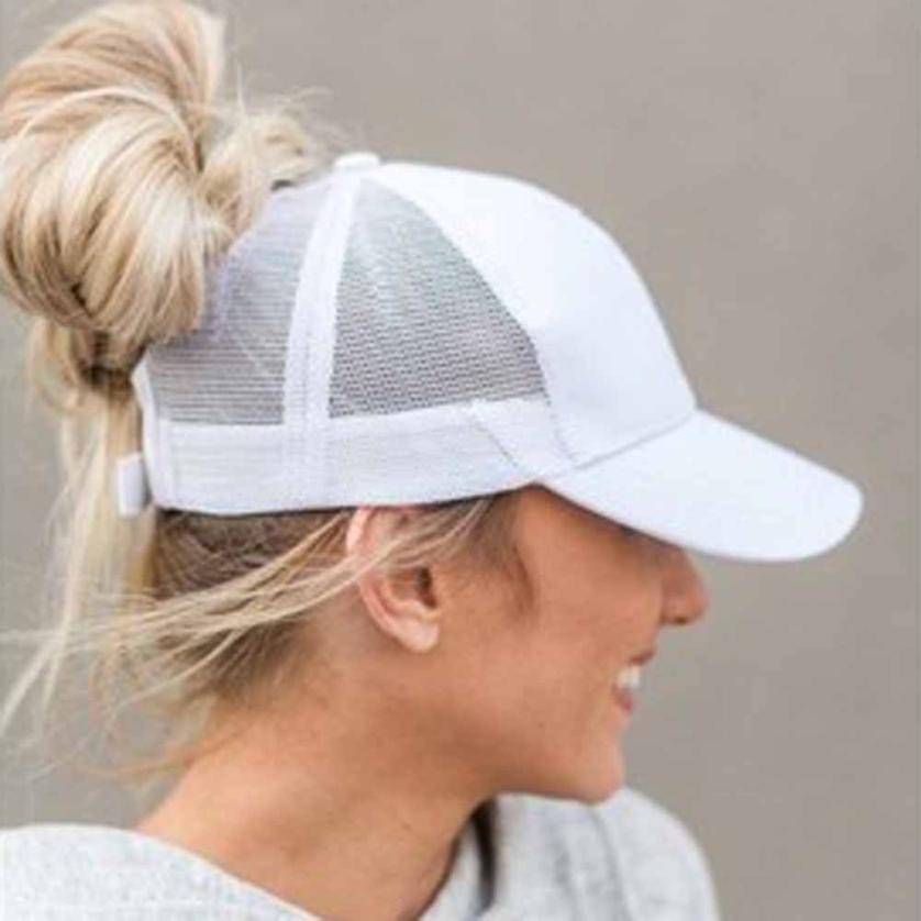 Eprolo women's summer mesh ponytail baseball cap with snapback closure, sporty fashion hat for men and women.