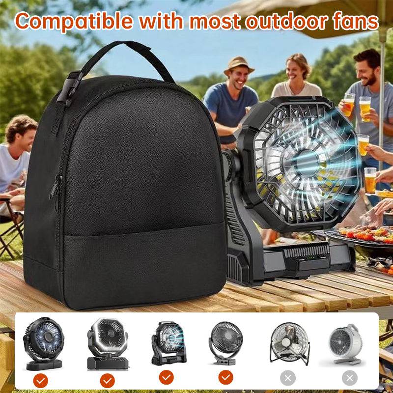 Eprolo camping fan carry bag, portable outdoor accessory protective storage pouch for outdoor fans and camping equipment.