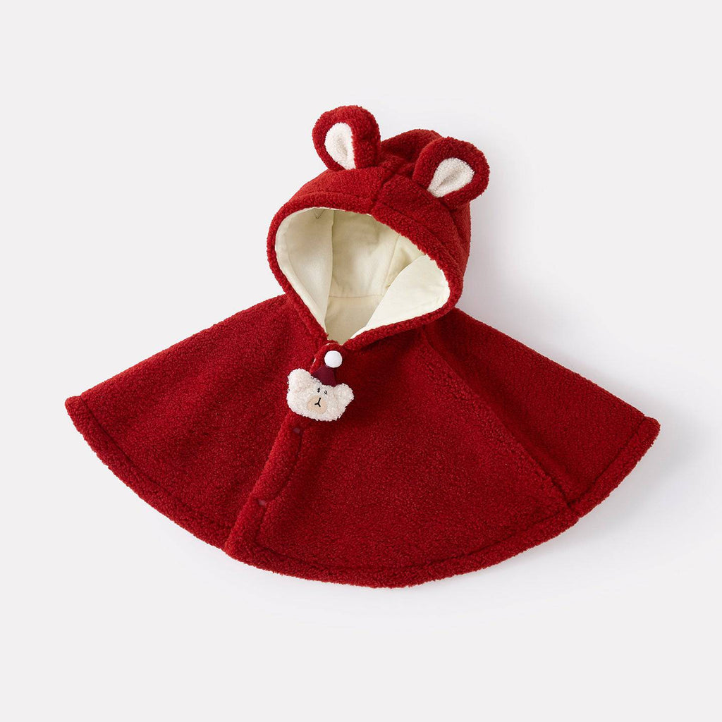 Baby girl poncho coat by eprolo, warm thick winter outerwear with stylish cape design, cozy and versatile for cold weather.