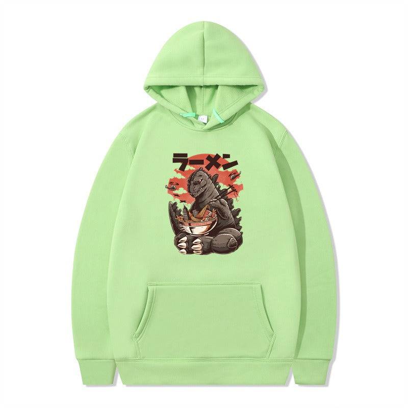 Cartoon printed men's and women's autumn winter hoodie with attached hat, stylish and cozy fashion sweatshirt by eprolo.