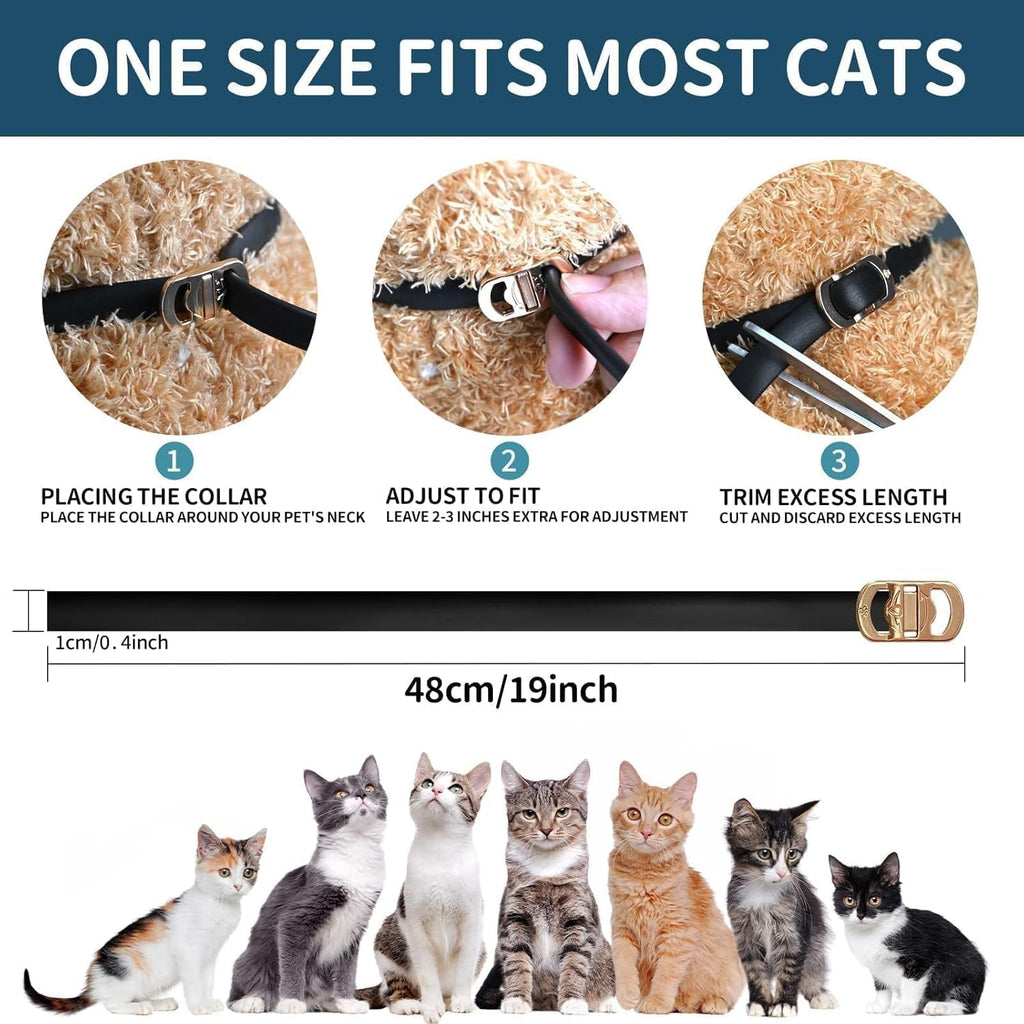 Cat Flea Collar 4 Pack Waterproof Adjustable Tick Prevention 32 Month Protection