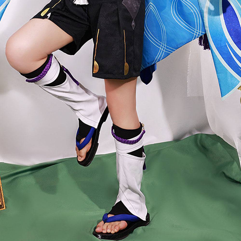 Eprolo Genshin Impact cosplay hats and shoes set for scattered soldiers and vagrants costume, featuring detailed matching accessories.