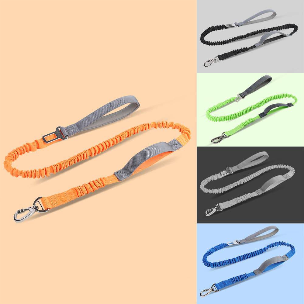 Reflective adjustable dog traction rope by eprolo, showing the durable nylon leash with a metal clip and reflective strip for safety.