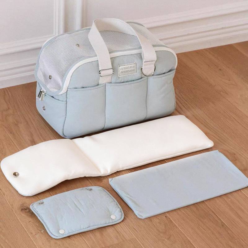 Large capacity eprolo winter warm cat carrier with breathable shoulder strap, ideal for cold weather pet travel and comfort.