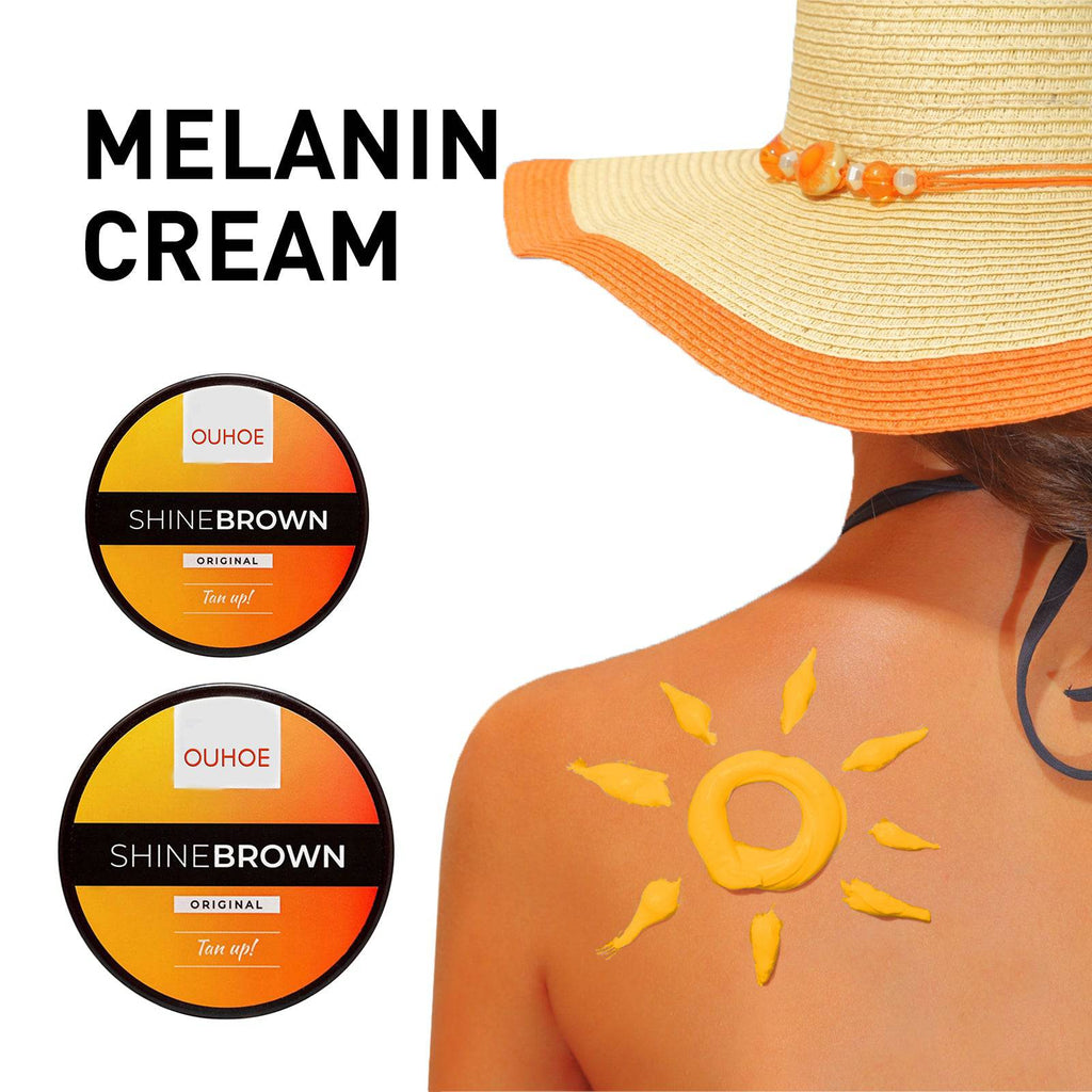 eprolo OUHOE black cream aloe vera gel for sunburn repair and soothing summer beach tanning lotion, visible in the jar