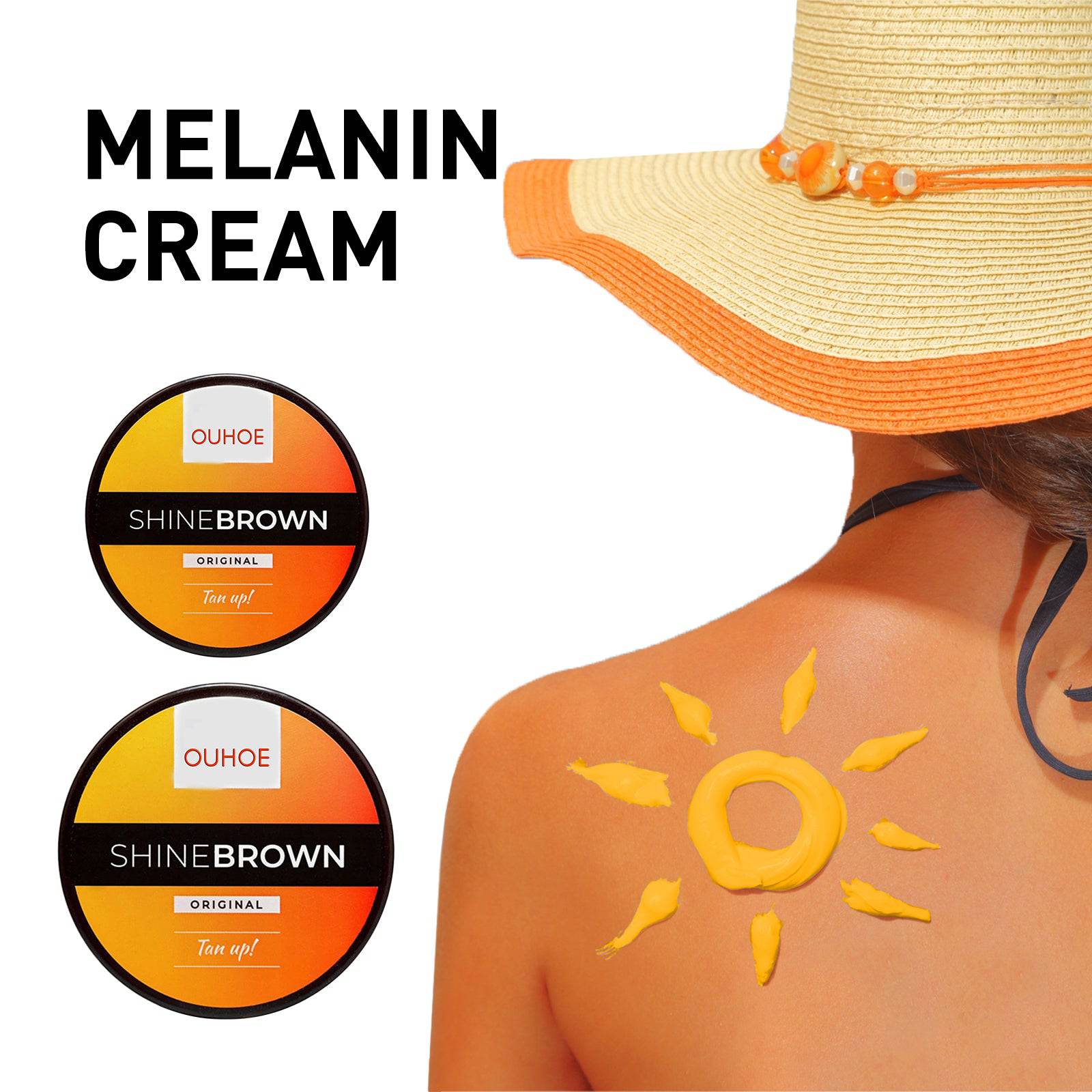 eprolo OUHOE black cream aloe vera gel for sunburn repair and soothing summer beach tanning lotion, visible in the jar