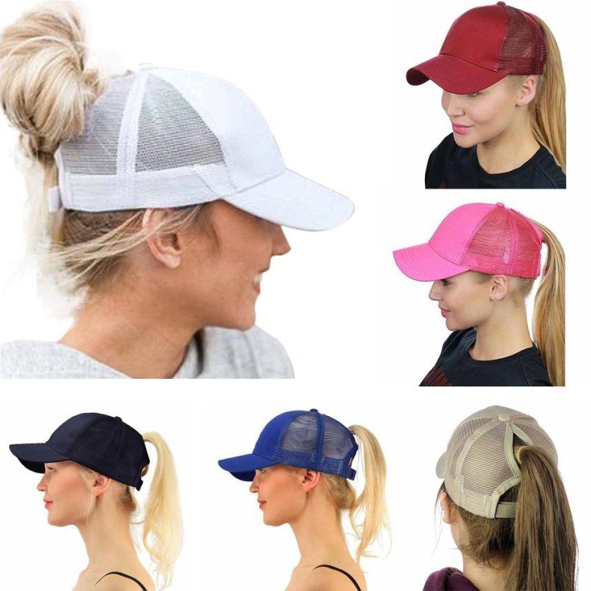 Summer women’s mesh ponytail baseball cap by eprolo, fashion snapback sport hat with breathable design for men and women.