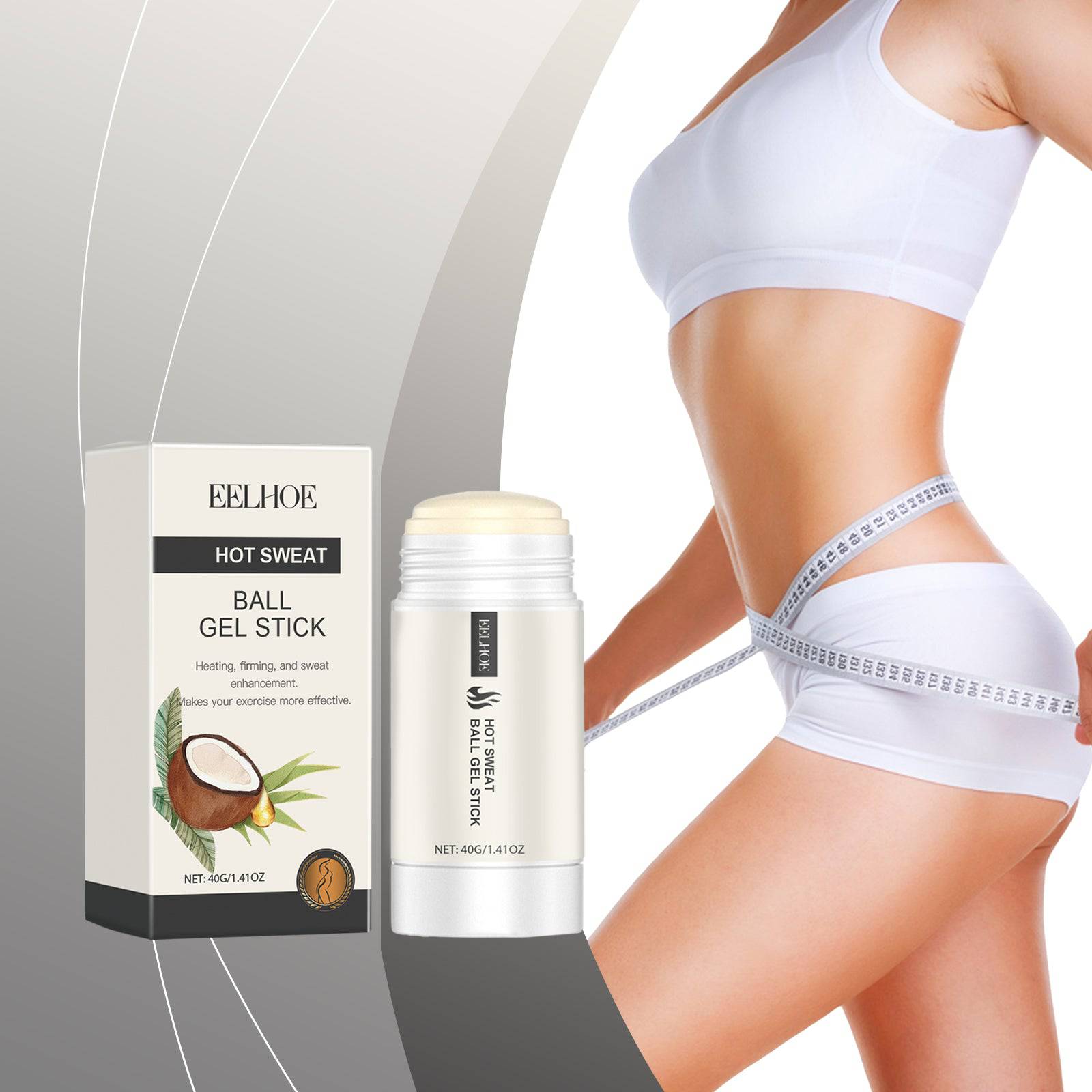 EELHOE body care stick by eprolo, moisturizing and soothing skin with a portable massage stick in a sleek container.