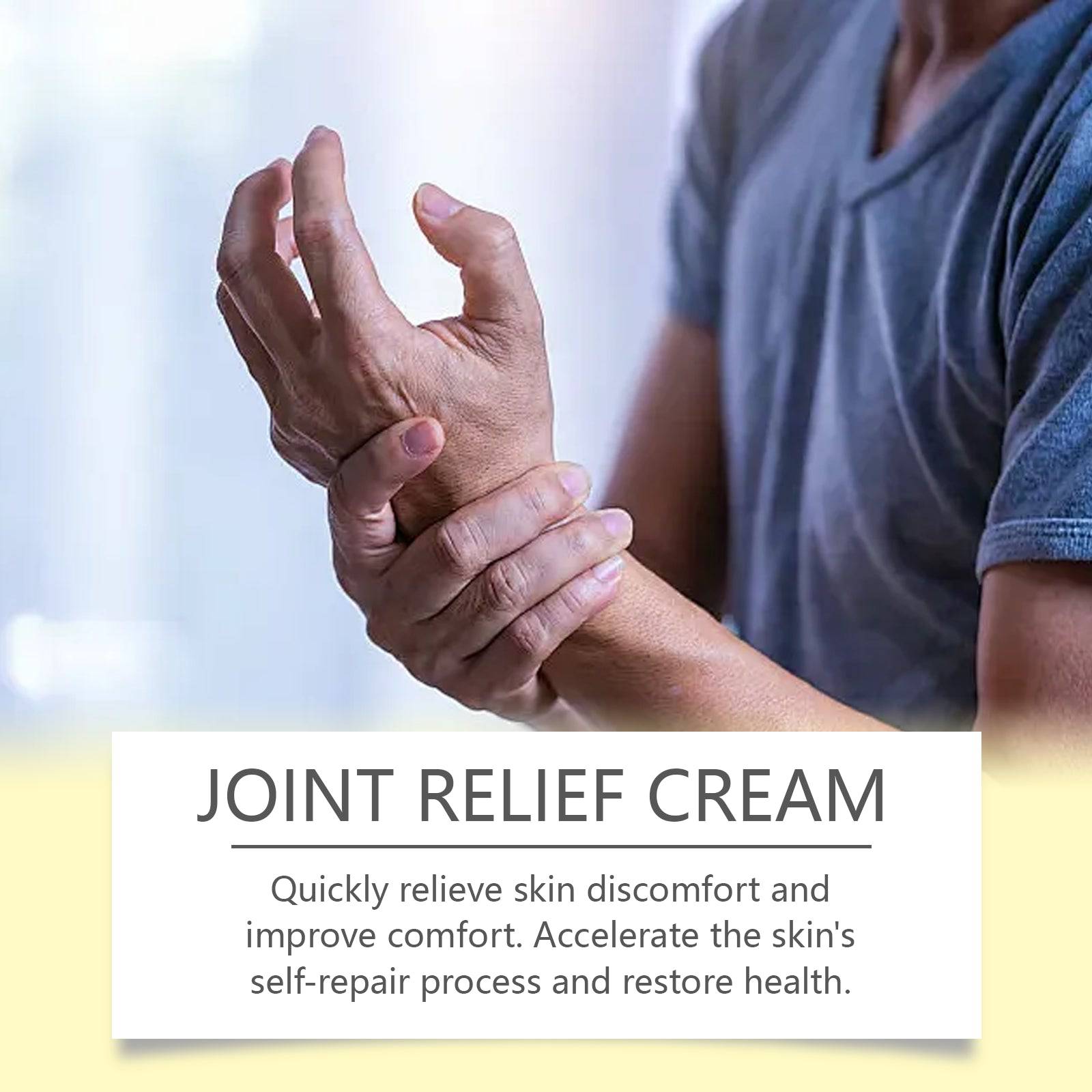 Eprolo Wiyun Body Joint Repair Cream applied to wrist and knee for soothing massage and skin nourishment.