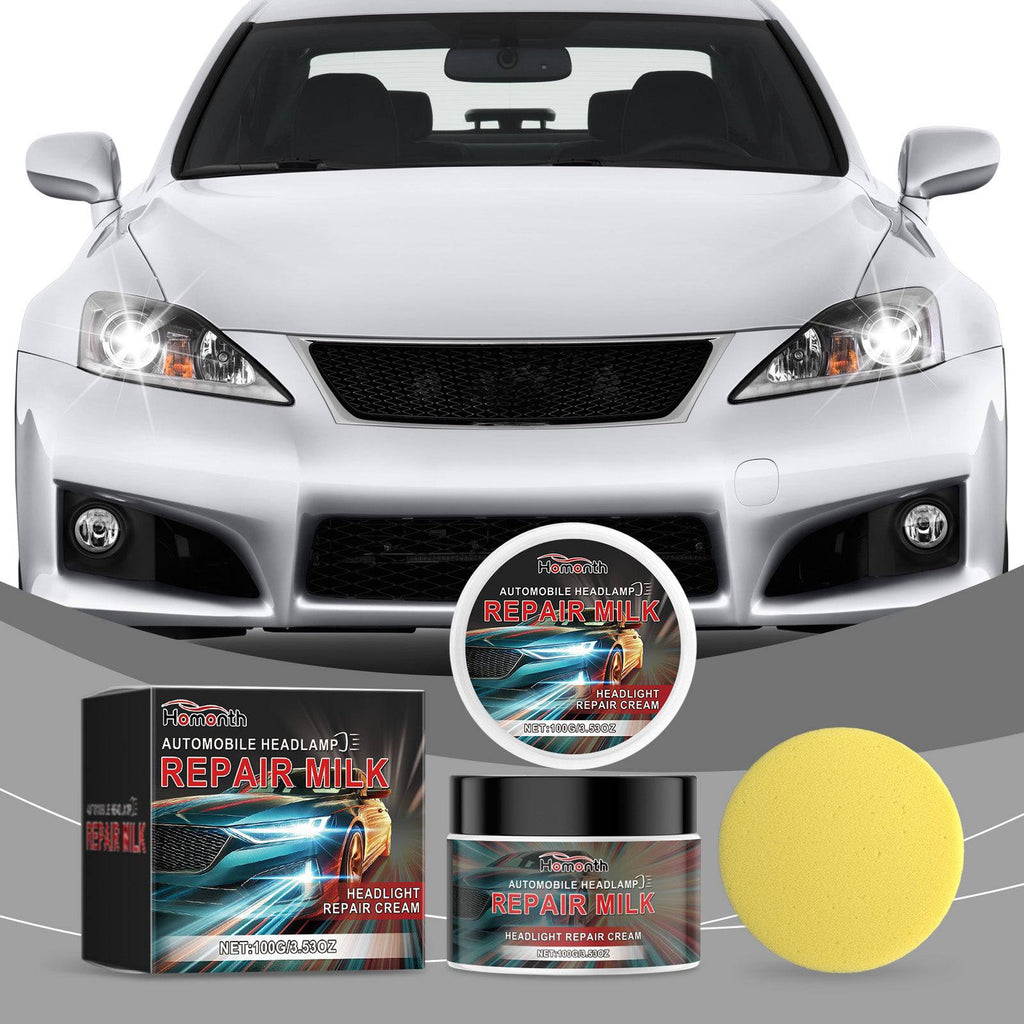 Homonth car headlight repair kit with bright retreading agent and scratch removal crystal plating for yellowed headlights, by eprolo