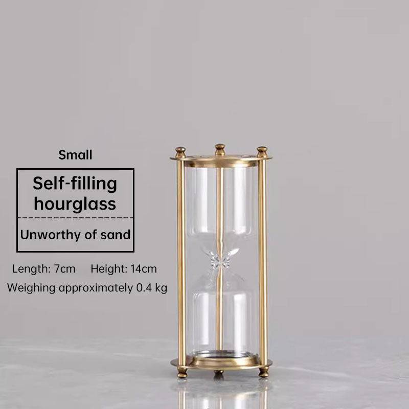Vintage metal hourglass bottle sand clock by eprolo, featuring retro design, perfect for desk, study, or bedroom decor.