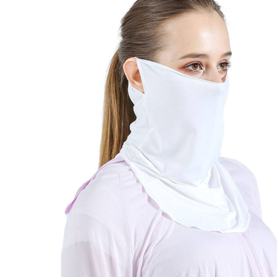 Eprolo summer outdoor riding sunscreen and UV protection mask, ice silk neck scarf and cold ear headband for women.
