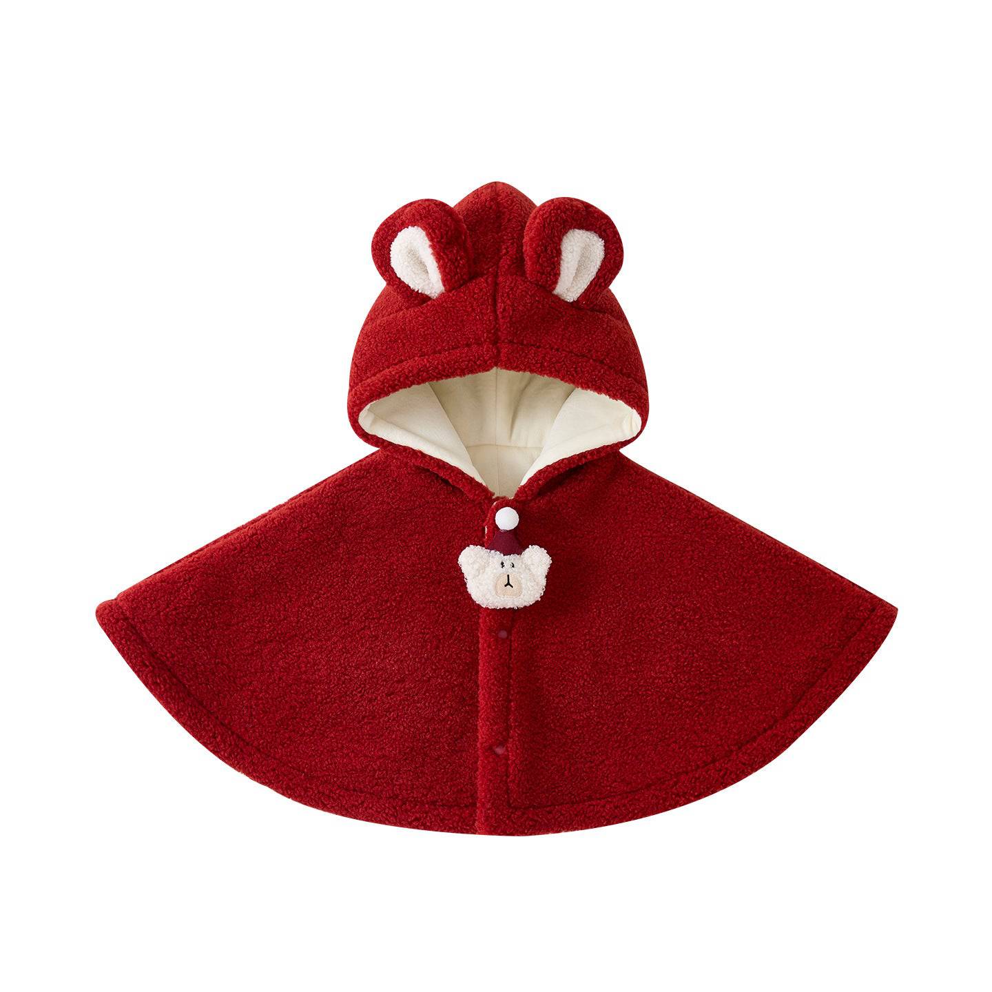 Baby girl poncho coat by eprolo, warm thick winter outerwear with a stylish cape design, perfect for cold weather.