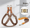 Eprolo dog leash and chest harness with back lettering for small to medium dogs like Corgis, featuring a secure collar and leash attachment.