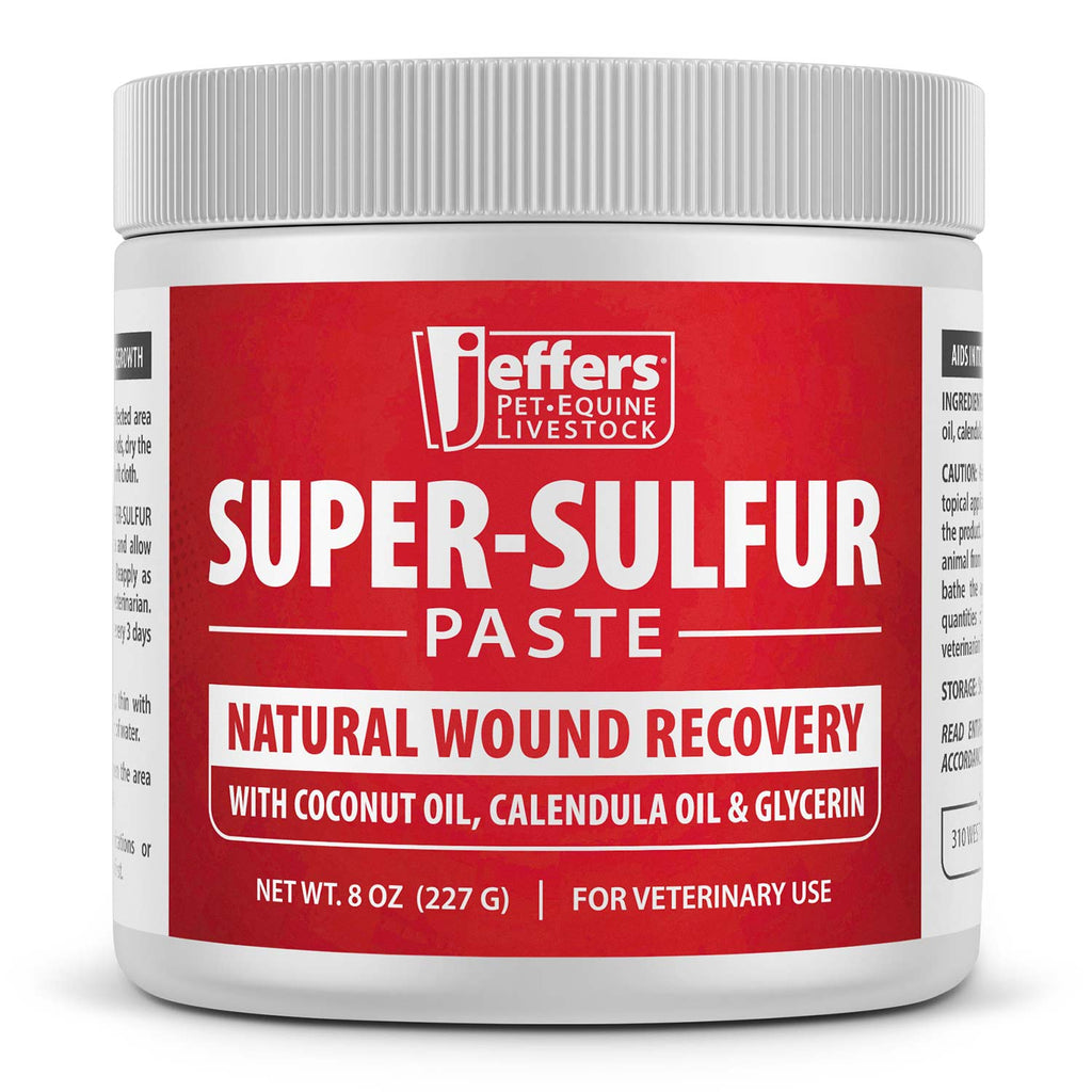 Jeffers Super-Sulfur Skin & Wound Healing Paste for Pets, Horses, & Livestock