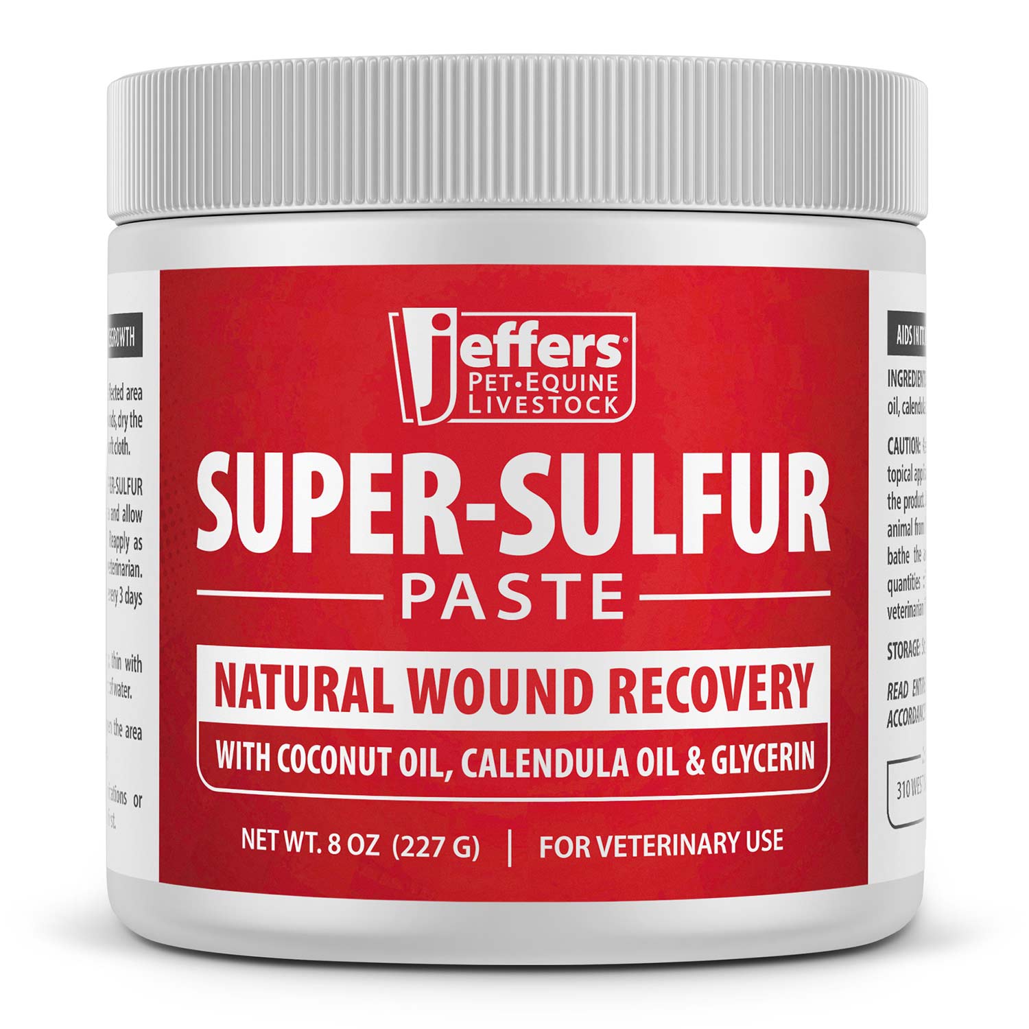 Jeffers Super-Sulfur Skin & Wound Healing Paste for Pets, Horses, & Livestock