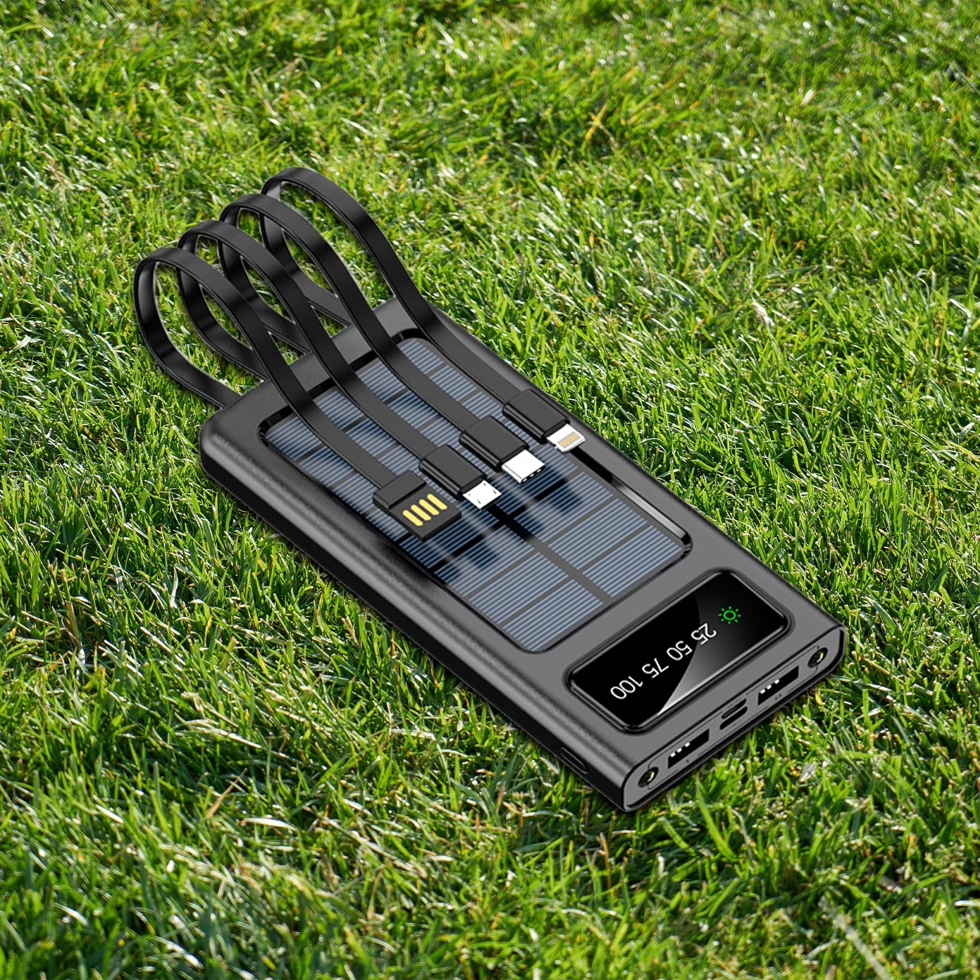 Pursonic Adventure Power & Sound Bundle with portable solar power bank and 360° wireless speaker in outdoor lifestyle setting