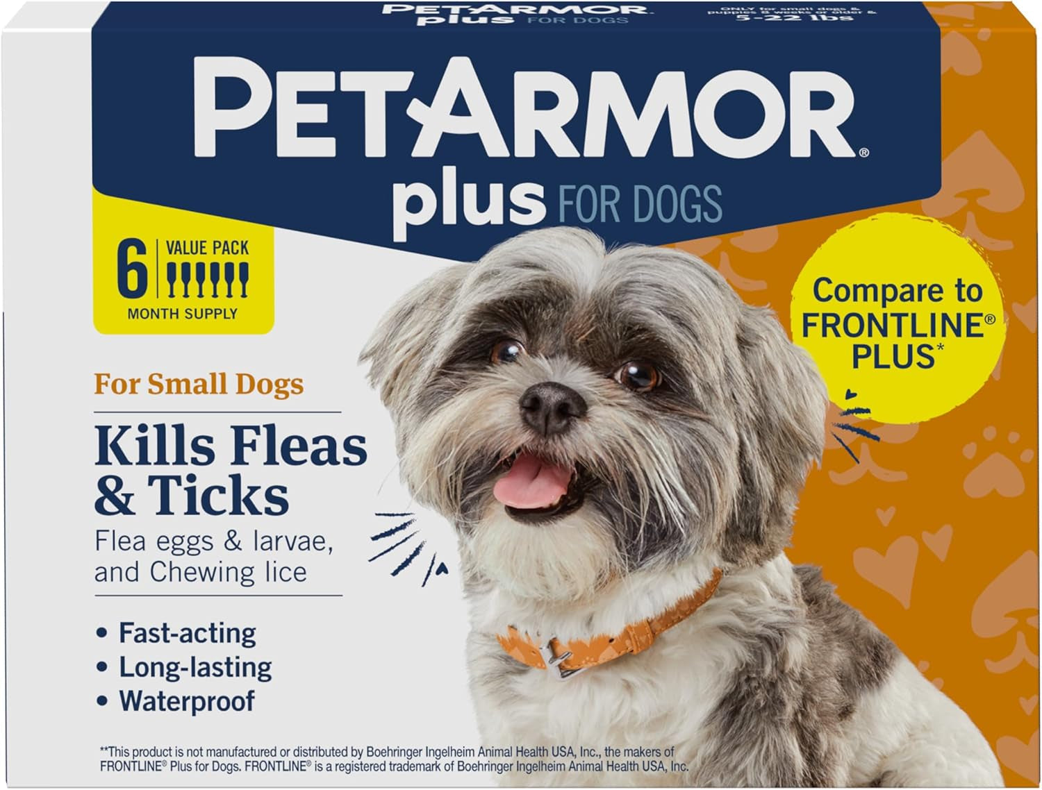 PetArmor Plus Flea Tick Treatment Dogs Waterproof Fast Acting 5-132lbs