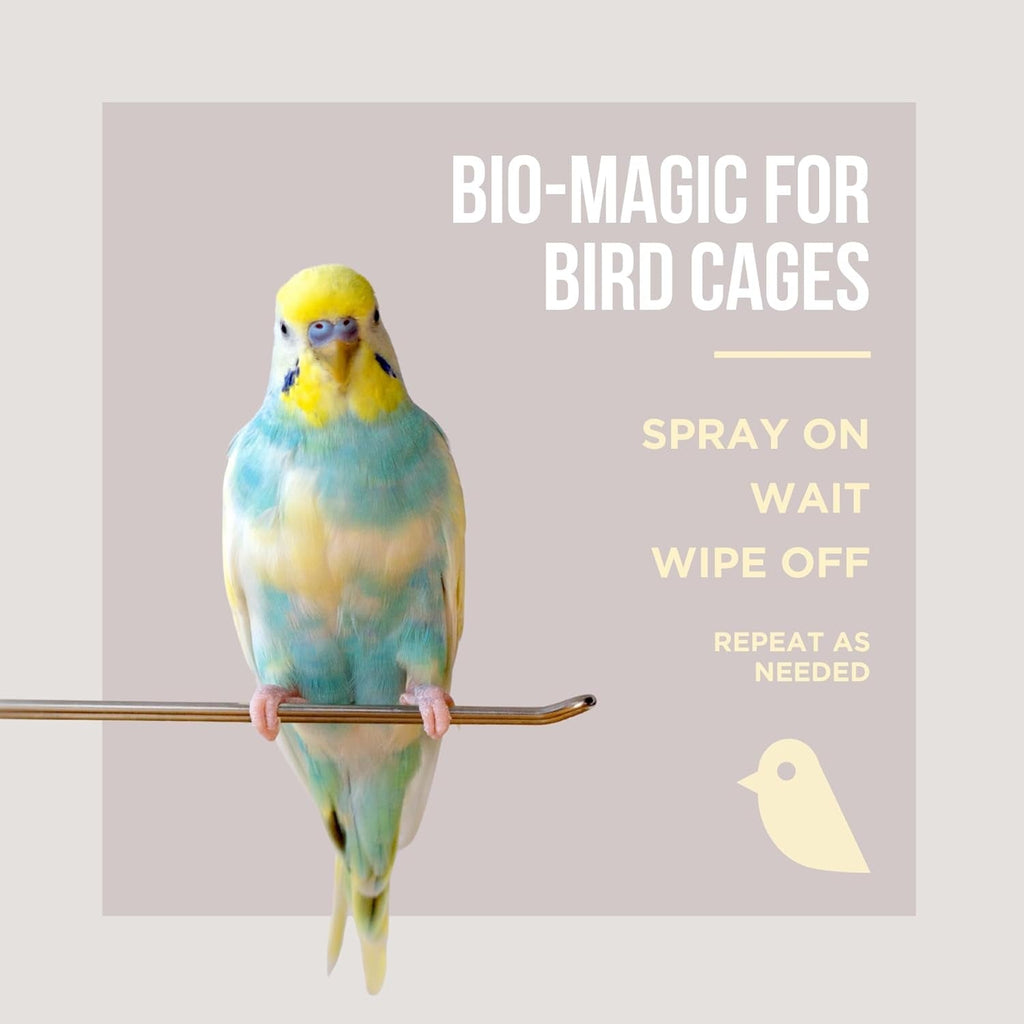 Bird Cage Cleaner Bird Poop Remover Natural Enzyme Spray USA Made