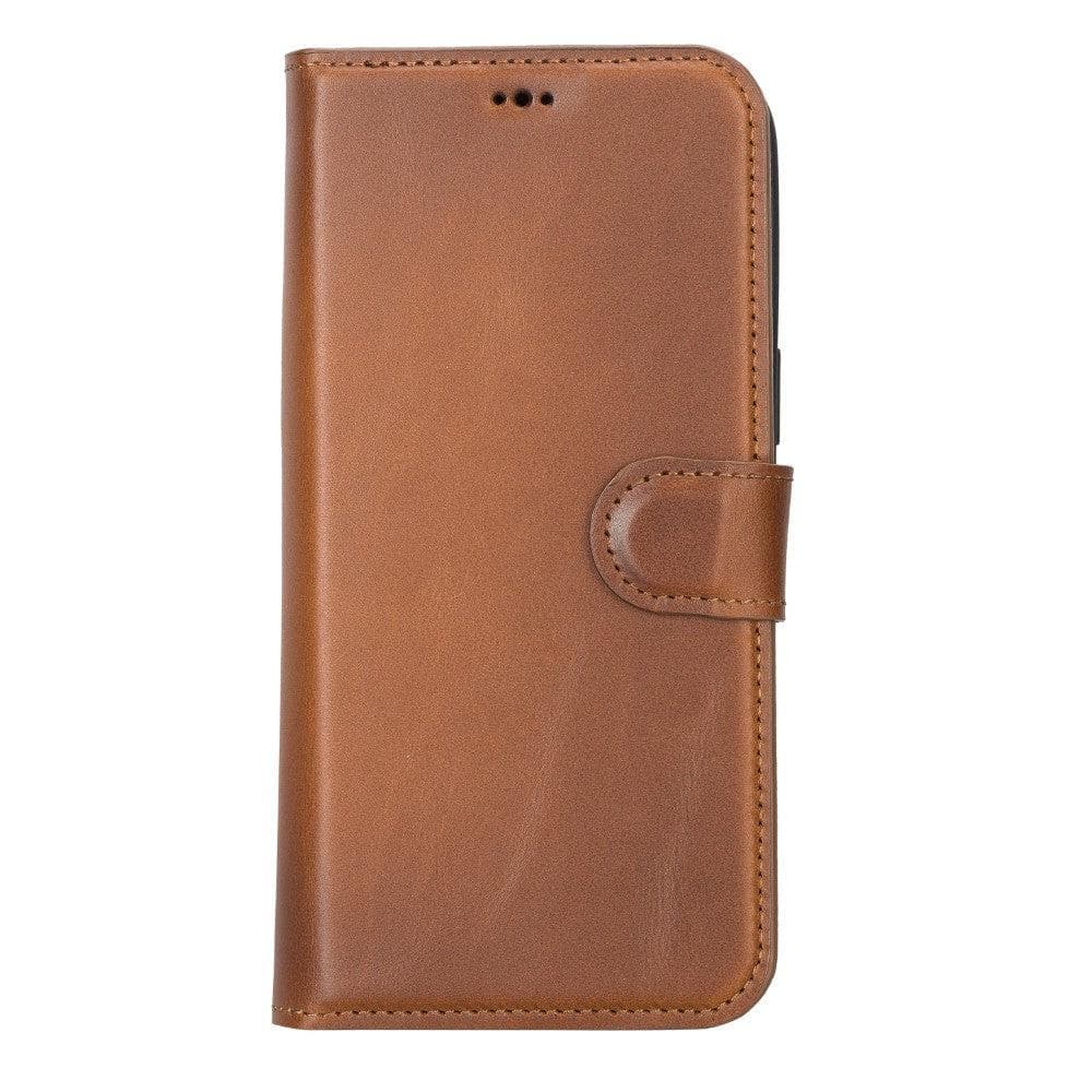 TORONATA Casper iPhone 12 leather wallet case with detachable design, featuring card slots and protective mobile phone cover.