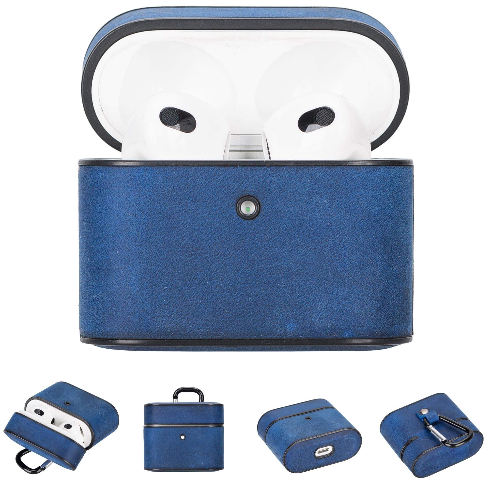 TORONATA Laramie leather case for Apple AirPods 3, stylish protective cover with a smooth leather finish.