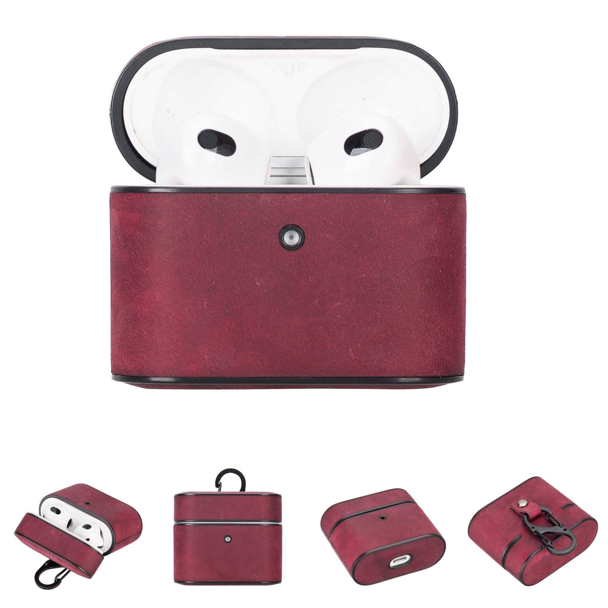 TORONATA Laramie leather case for Apple AirPods 3, protective and stylish accessory with a sleek design.