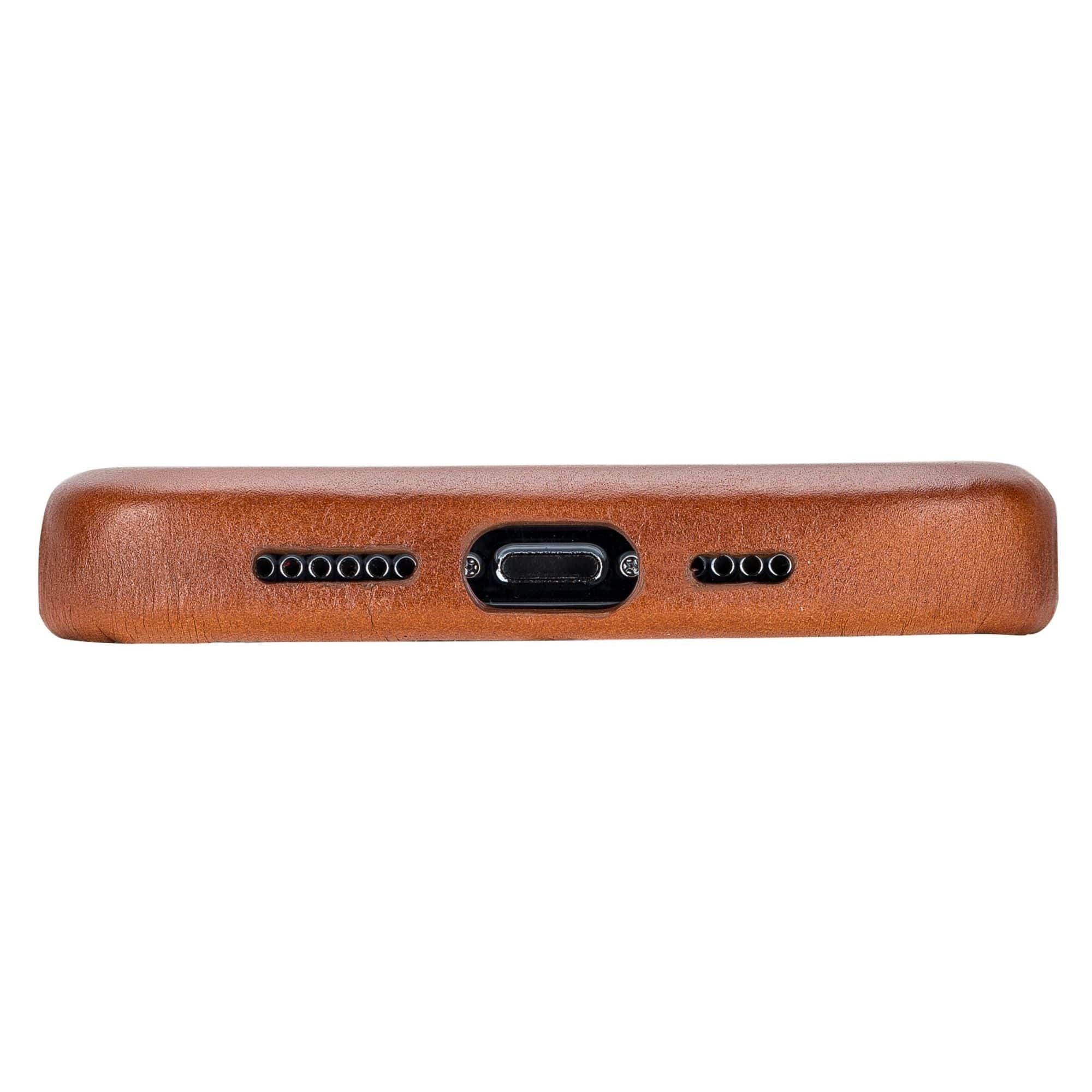 TORONATA Pinedale Leather Snap-on Case for iPhone 13 series, featuring a sleek leather design and secure snap closure.